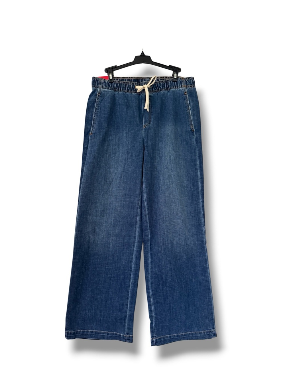 Buffalo Women’s Wide-Leg Pull-On Jeans in Medium Blue Inseam 30”
